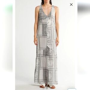 Lovestitch Women's Small Paisley Patchwork Maxi Dress